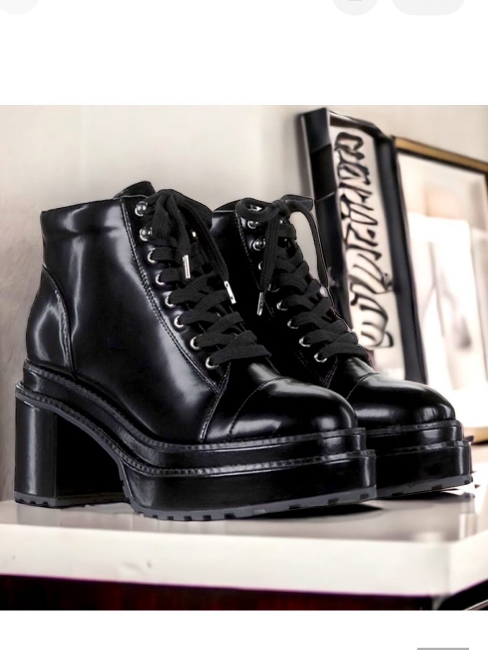 NEW Cult Gaia Bratz BLACK Lace Up Booties Womens Sz 36 | NWT $458